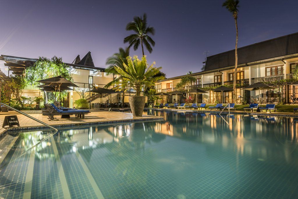 The Warwick Fiji Hotel Korolevu  Exterior foto The pool at the hotel